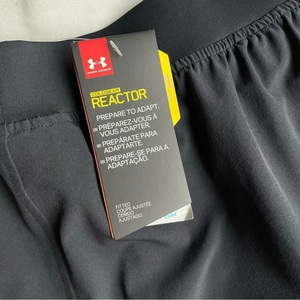 Under Armour Men’s Size XXL Coldgear Reactor Black Reflector Running Shorts NWT